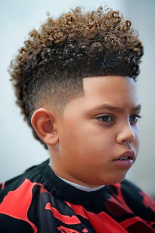 Curly High Top Fade