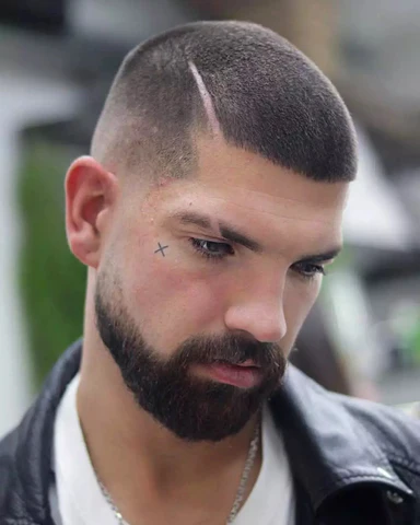 Buzz Cut with Surgical Line