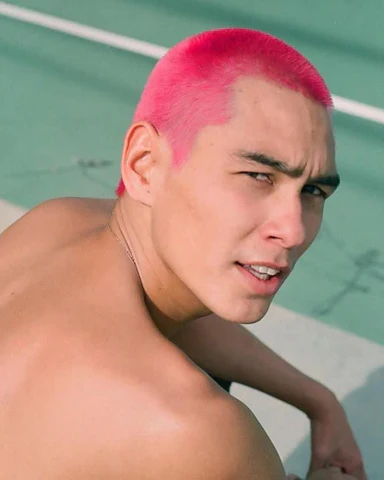 Pastel Pink Buzzcut Male
