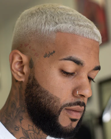 Platinum Blonde COLORED Buzzcut for Men